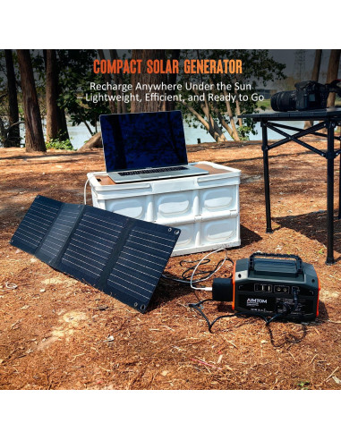 Estación de Energía Portátil AIMTOM SPS200 200W con Panel Solar 30W