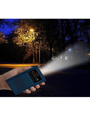 Radio Transistor Portátil AM FM CLOOBLUT SH-01M con Linterna LED