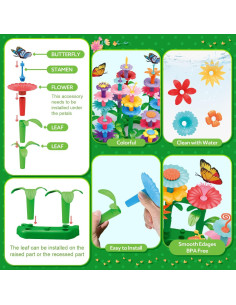Juguete de Construcción de Jardín YEEBAY 148 PCS para Niñas 3-7 Años 2