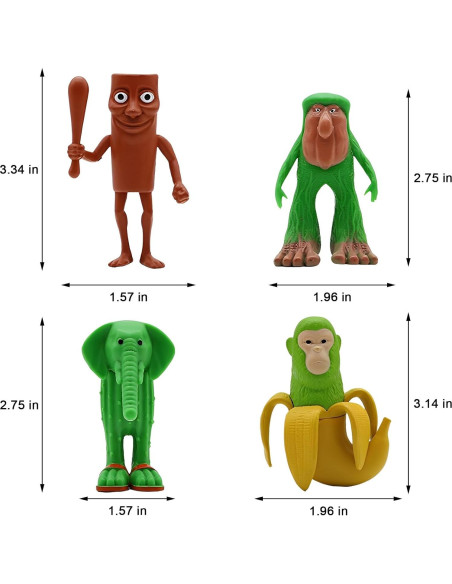 Figuras Italianas Brainrot POYIPI 8 PCS Decoración 7.6 cm