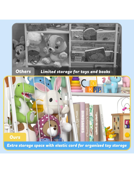 Estantería de Almacenamiento Ikkle para Niños 3 Niveles Blanca