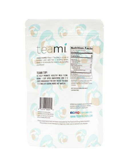 Té para Lactancia Teami Blends - 20 Bolsitas 59g