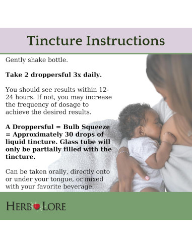 Tintura Orgánica de Lactancia Herb Lore 118 ml - Moringa y Hinojo