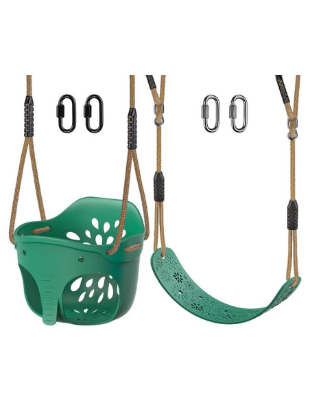 Columpio de Cubo para Niños Dolibest Elefante Verde 600LB