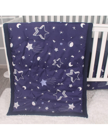 Edredón Belsden para Cuna Reversible Estrellas Navy 111.76x86.36cm