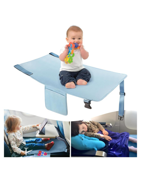 Cama de avión portátil COZYBONDER para niños - Azul, 80x45 cm