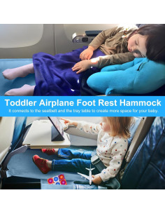 Cama de avión portátil COZYBONDER para niños - Azul, 80x45 cm 2