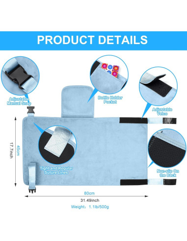 Cama de avión portátil COZYBONDER para niños - Azul, 80x45 cm