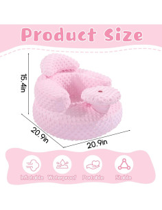 Asiento Inflable para Bebés BALAPET con Bandeja Rosa 0-36 Meses 2