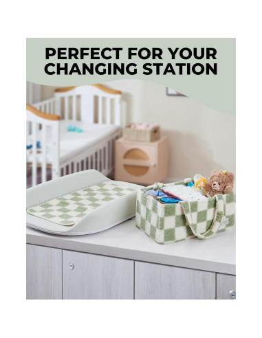 Conjunto Almohadilla Rodillas y Codos Toodly + Cesta Pañales Cuadros