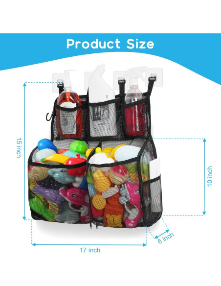 Organizador de Juguetes de Baño DOCMON 2 Capas Secado Rápido