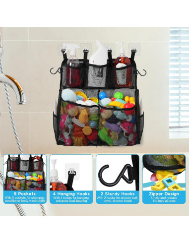 Organizador de Juguetes de Baño DOCMON 2 Capas Secado Rápido