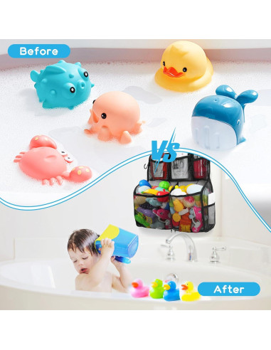 Organizador de Juguetes de Baño DOCMON 2 Capas Secado Rápido