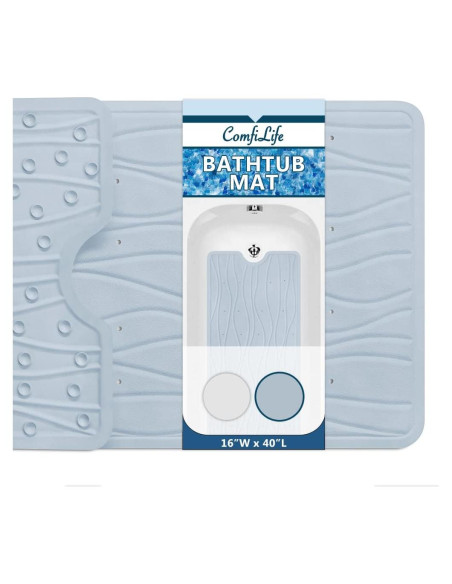 Alfombrilla de baño ComfiLife Onda 101.6x40.6 cm Antideslizante