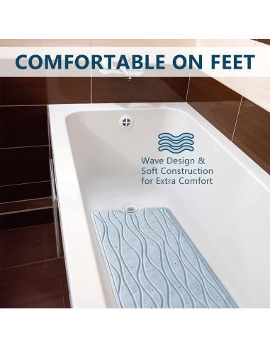 Alfombrilla de baño ComfiLife Onda 101.6x40.6 cm Antideslizante