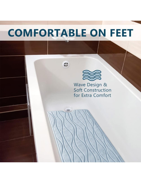 Alfombrilla de baño ComfiLife Onda 101.6x40.6 cm Antideslizante