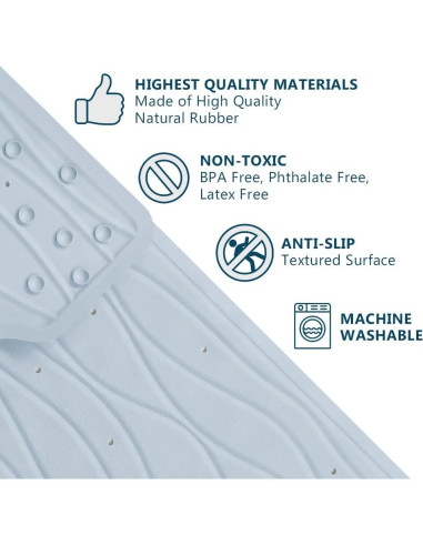 Alfombrilla de baño ComfiLife Onda 101.6x40.6 cm Antideslizante
