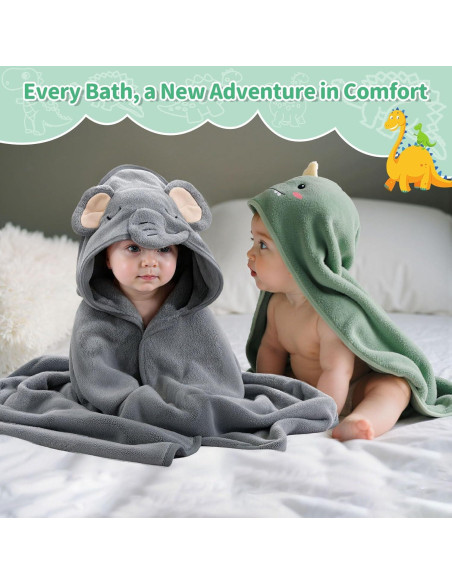 Juego de Toallas con Capucha Saranna 13pcs para Bebés - Suaves y Absorbentes