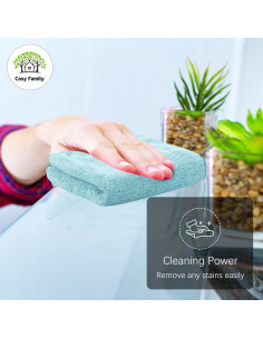 Juego de 24 Paños de Lavado Suaves Cosy Family 30x30 cm 2