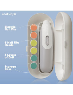 Lima de Uñas Eléctrica Jool Baby con Luz y 3 Cabezaes 2