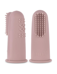 Cepillo de Dedo de Silicona Haakaa Rubor - 2 Paquetes para Bebés