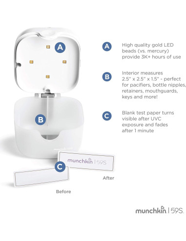 Esterilizador UV Portátil Munchkin Mini Plus Batería Recargable