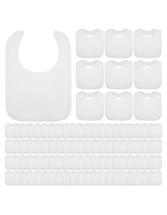 Baberos Reutilizables Toulite 10 Pcs Algodón Impermeables 30x20 cm