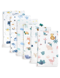 Pañales de Muselina Maliton 100% Algodón 6 Piezas