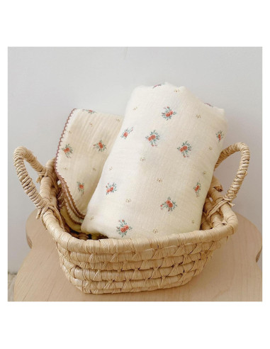 Manta de Muselina para Bebés BuLuTu 100% Algodón 120x130 cm