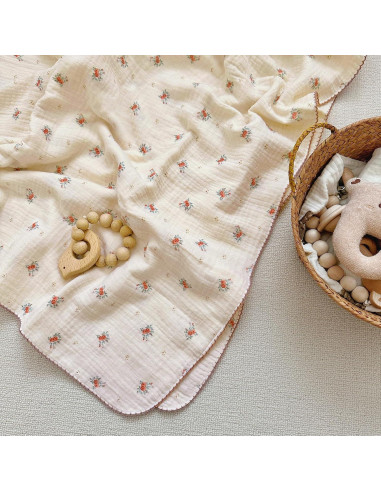 Manta de Muselina para Bebés BuLuTu 100% Algodón 120x130 cm