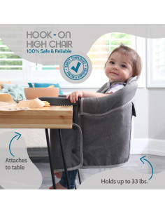 Silla Alta de Gancho para Bebé TB560 - Portátil y Compacta 2