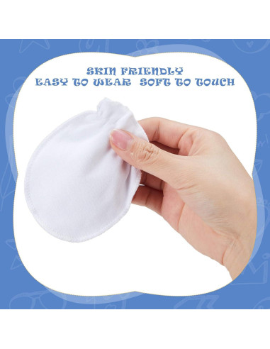 9 Pares de Manoplas para Bebés Algodón 0-6 Meses Sin Rasguños