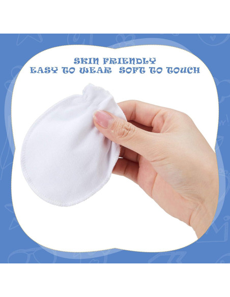 9 Pares de Manoplas para Bebés Algodón 0-6 Meses Sin Rasguños