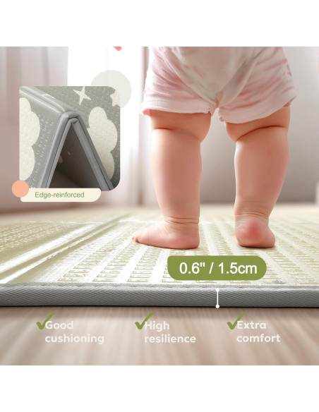 Alfombra de Juego Plegable Reversible XPE 200x180cm Arcoíris