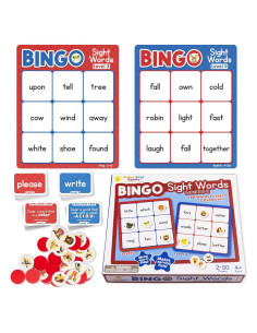 Juego de Bingo de Palabras de Vista Bright Seed para Niños 4-8 Años