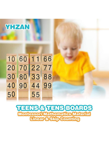 Material Educativo Montessori Tablero de Diez y Teen Yanhan