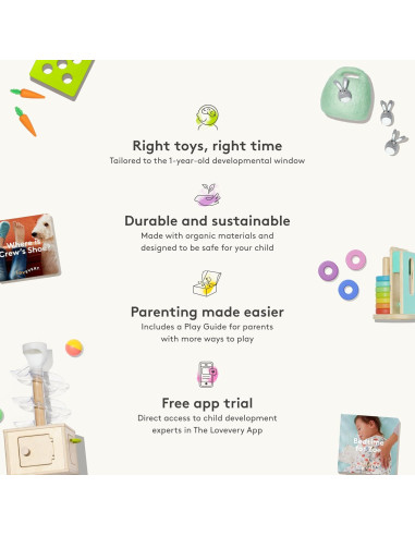 Kit de Juego Babbler Lovevery con Libro Bonificado para 1 Año