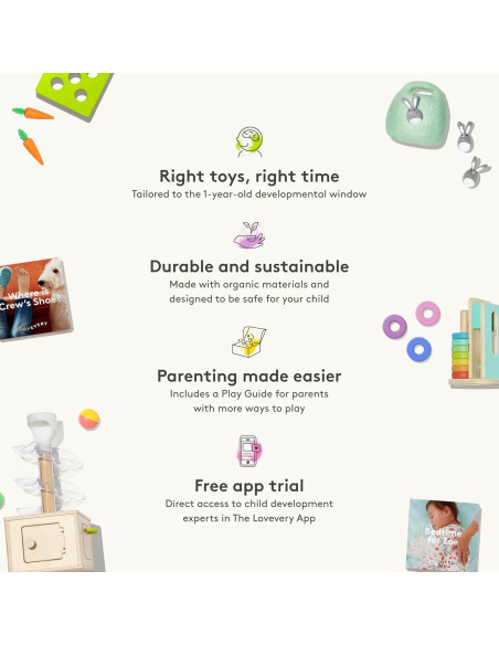 Kit de Juego Babbler Lovevery con Libro Bonificado para 1 Año