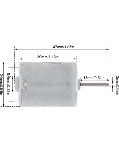 Motor DC R280 6-24V 19800RPM ChgImposs 2 Piezas