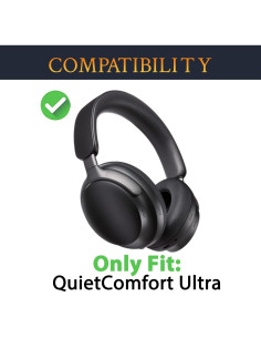 Almohadillas de Gel de Enfriamiento SOULWIT para Auriculares Bose QC Ultra - Negro 2