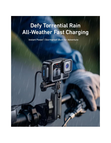 Kit Tapa Batería Magnética y Cable TELESIN para GoPro Hero 9-13