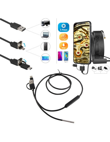 Cámara Endoscópica IP67 FTVOGUE 5m USB Tipo C para Android