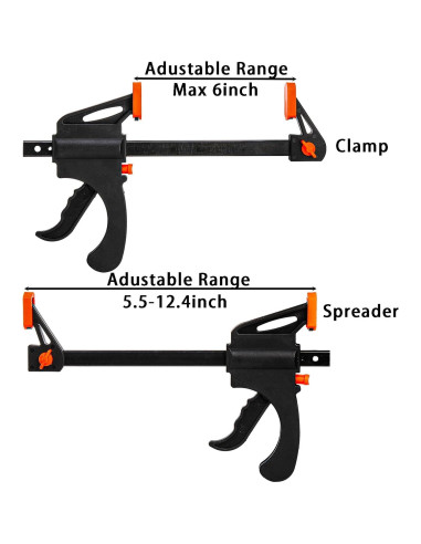 Abrazaderas de barra SOUJOY 15.24 cm, juego de 4, 68 kg