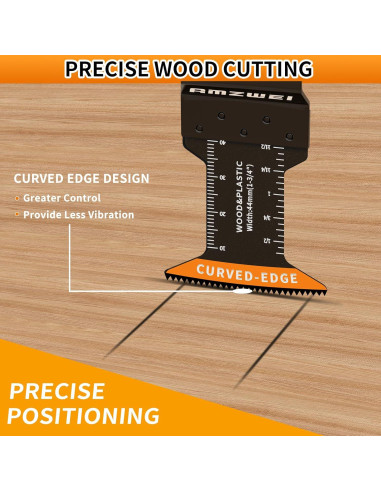 50 Cuchillas Oscilantes HCS AMZWEI para Madera y Plástico
