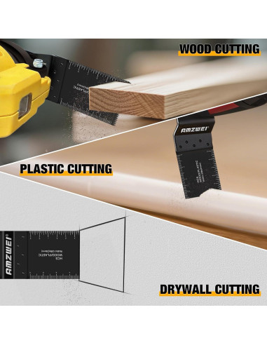 50 Cuchillas Oscilantes HCS AMZWEI para Madera y Plástico