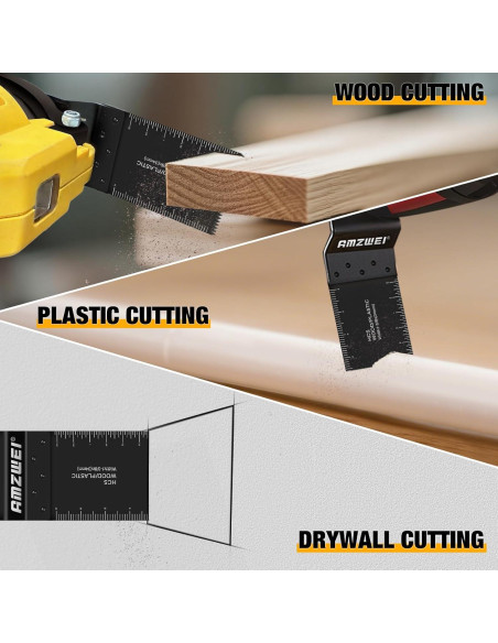 50 Cuchillas Oscilantes HCS AMZWEI para Madera y Plástico