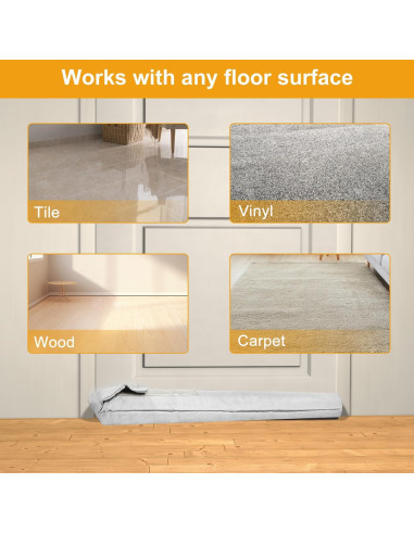 Barrera de Corrientes de Aire TONINT 2 Paquetes 99 cm Silicona