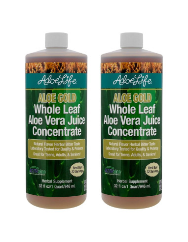 Jugo de Aloe Vera Orgánico Aloe Life - 1.89 L - Aloe Gold
