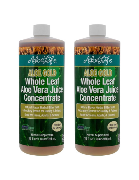 Jugo de Aloe Vera Orgánico Aloe Life - 1.89 L - Aloe Gold