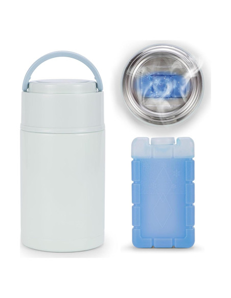 Enfriador de Leche Materna Portátil Acero Inoxidable 1.18L Azul Enfriador de Leche Materna Portátil Acero Inoxidable 1.18L Azul